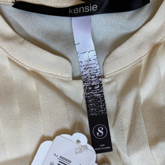 NWT ElegantCream and Tan Dress with Lace  Size S - Picture 14 of 15